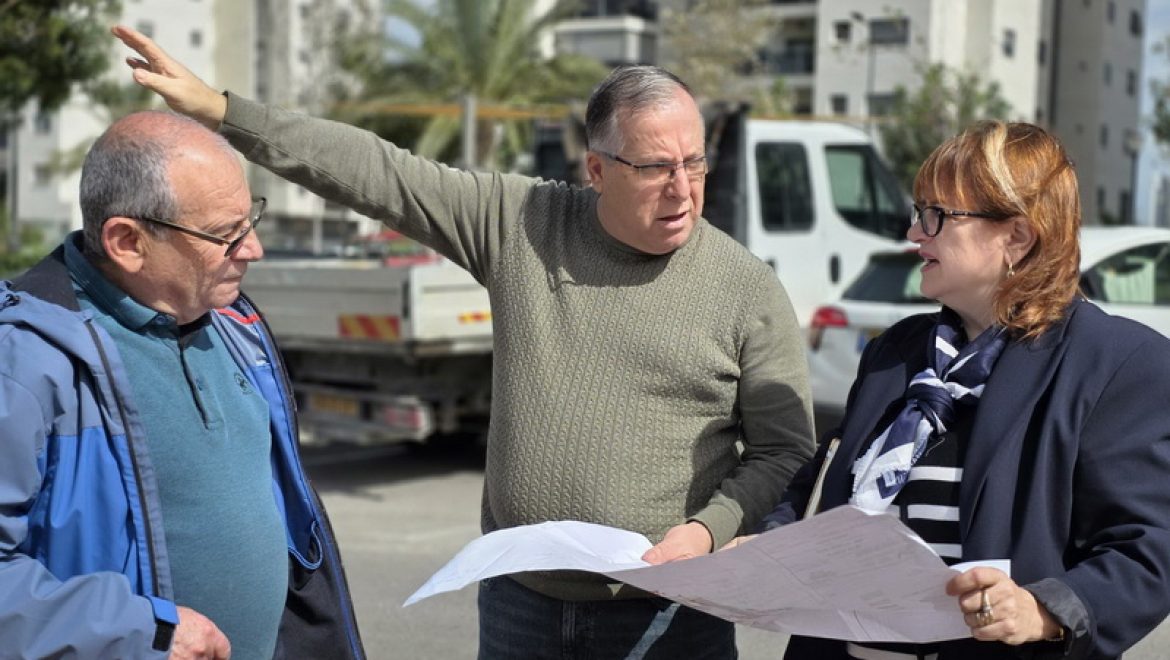 החלו העבודות להקמת חניה ציבורית ברחוב שמיר בקריית ביאליק