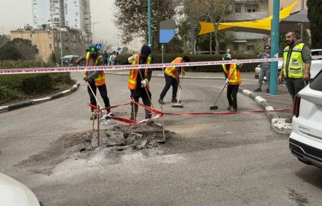 צוותי החירום של עיריית חיפה פעלו במספר זירות נפילה בעיר