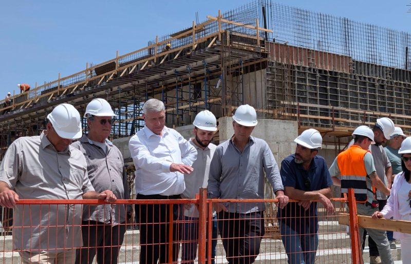סיור מקצועי באתר הבנייה של המשכן החדש לאמנויות הבמה בקרית אתא